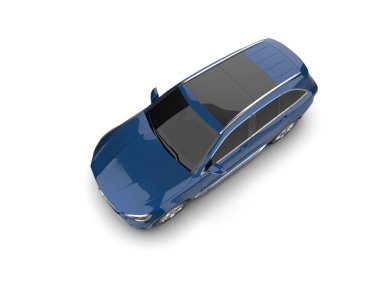 Mavi araba yan görünümü