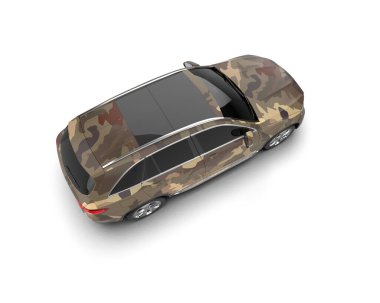 Beyaz arkaplandaki araba