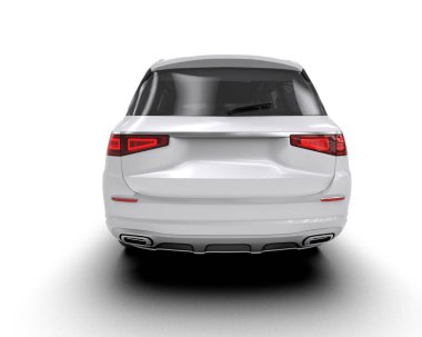 beyaz arka planda modern beyaz araba