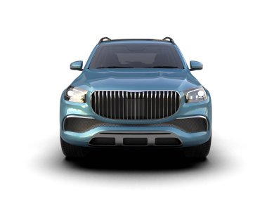 Beyaz arka planda izole edilmiş modern lüks araba. 3d illüstrasyon