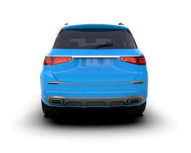 mavi modern araba - geri