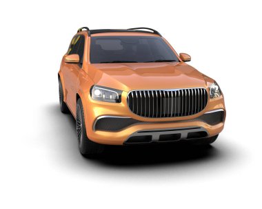 Güzel bir ışığı olan modern kompakt araba..