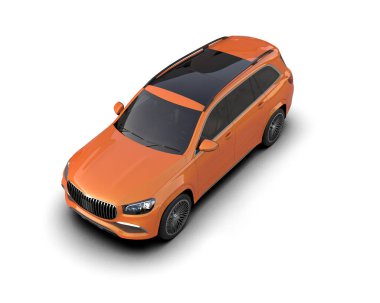 3 boyutlu modern araba. ön görünüm