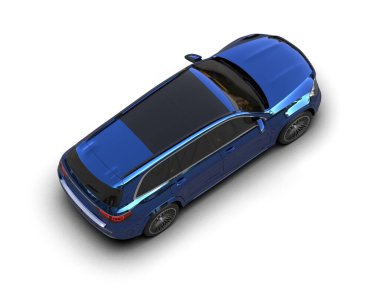 Araba beyaz arka planda izole edilmiş. 3 Boyutlu Hazırlama