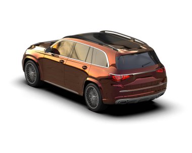 Siyah SUV 'un 3 boyutlu çizimi - kavram