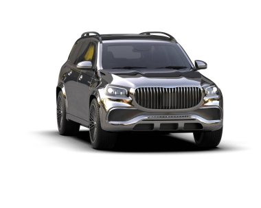 Modern lüks araba beyaz zemin üzerine