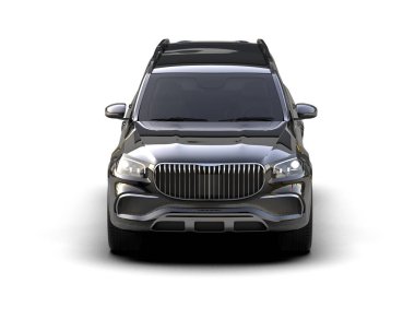 Modern siyah araba beyaz arka planda izole edilmiş. 33 oluşturma