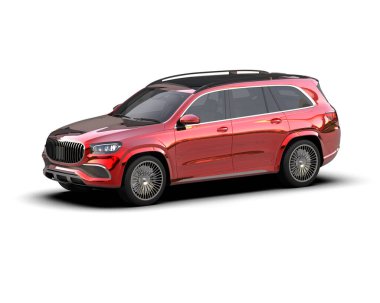 kırmızı SUV modern SUV ile.