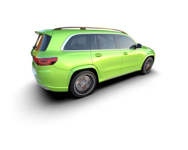 modern lüks yeşil aile arabası