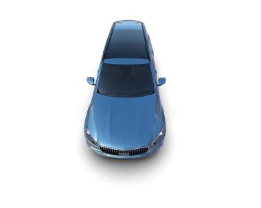 modern araba beyaz arka planda izole edildi. 3 boyutlu çizim - illüstrasyon