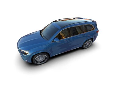 beyaz arka planda modern araba.