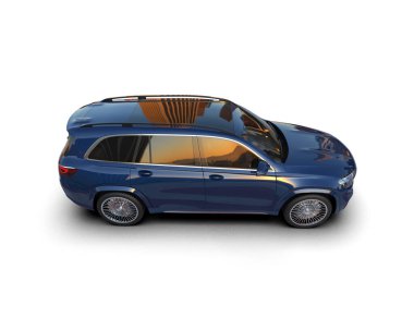 mavi şehir arabası - arka manzara