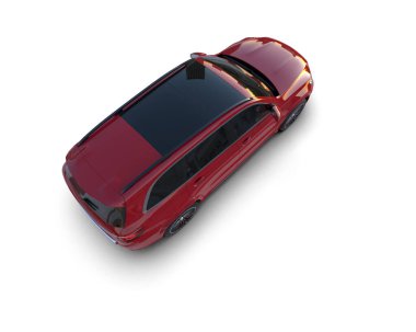 Beyaz arka planda 3 boyutlu araba.