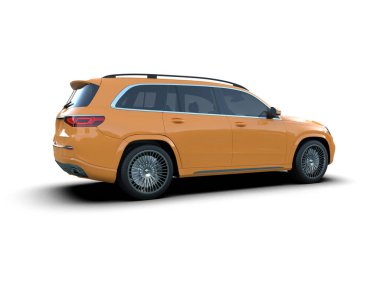 Arkası turuncu olan cip.