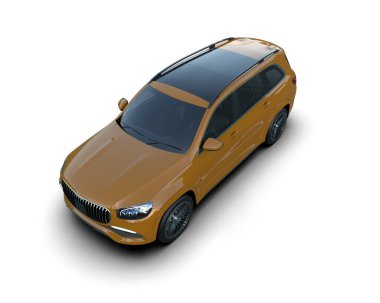 3 boyutlu görüntüleme. Lüks araba. Beyaz arka planda izole edilmiş. yüksek kalite