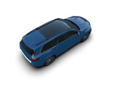 beyaz zemin üzerinde mavi araba.