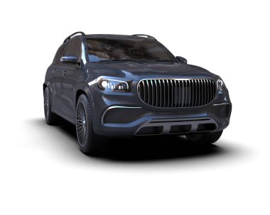 siyah modern lüks araba. 3d oluşturma.