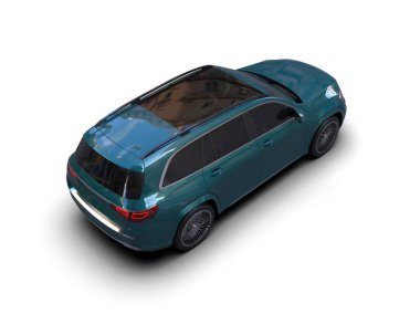 beyaz arkaplanda modern araba