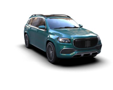 modern lüks SUV arabası - 3 boyutlu resim