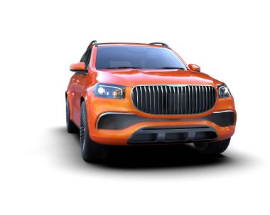 Arka planda modern lüks SUV. 3d oluşturma.