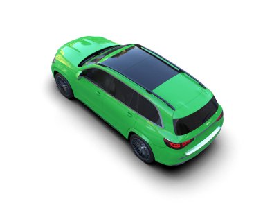 yeşil spor araba 3D görüntüleme
