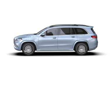 araba beyaz arkaplanda izole edildi