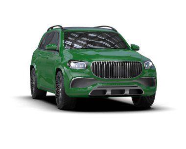 modern yeşil spor araba - ön manzara