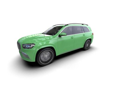 yeşil spor araba - 3D görüntüleme