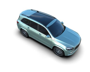 Elektrikli bir arabanın 3 boyutlu görüntüsü