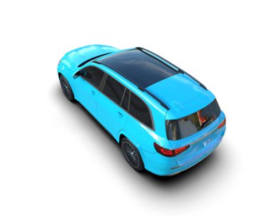 modern araba beyaz arka planda izole edildi. 3 boyutlu görüntüleme