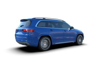 Şehir yüzeyi olan modern bir araba. 3d oluşturma