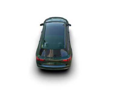 Modern araba beyazda izole edilmiş. 3d oluşturma