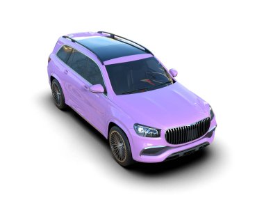 Pembe modern spor araba - aile için sedan