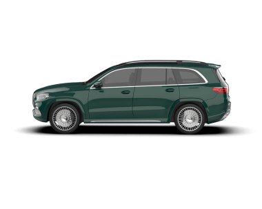 Arka planda gerçekçi SUV aracı