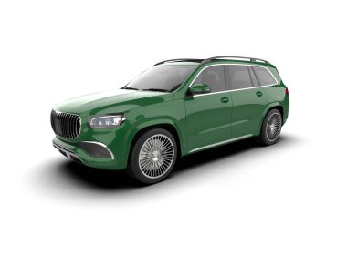 Araba sedanı beyaz arka planda izole edilmiş. 3d oluşturma.