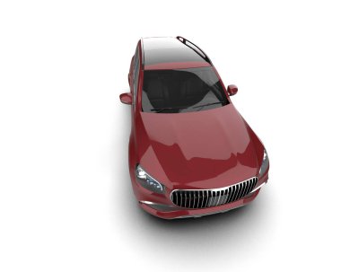 Beyaz arka planda modern şehir arabası