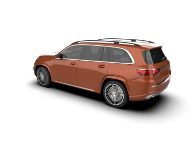 Beyaz arka planda modern bir cip. 3d oluşturma