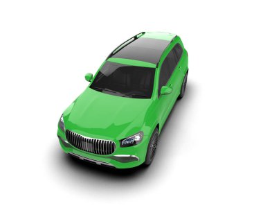 yeşil modern modern elektrikli araba konsepti