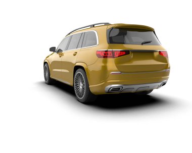 beyaz arka planı olan modern bir araba.