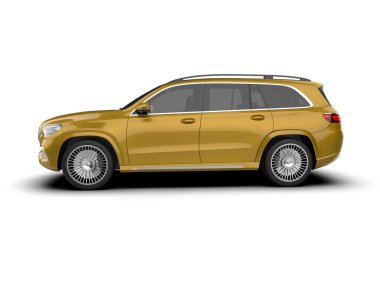 Araba beyaz zemin üzerine