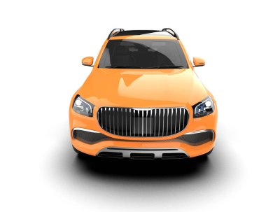 Lüks araba beyaz arka planda izole edilmiş.