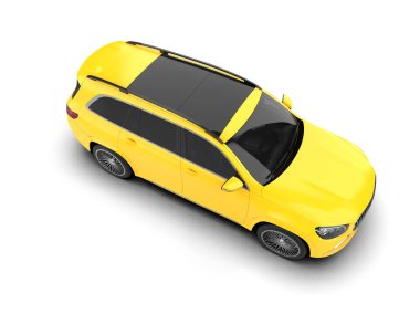 boş yüzeyi olan modern şehir arabası