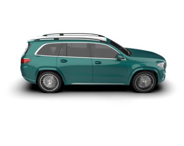 yeşil modern araba - ön manzara