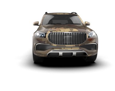 Gri arka planda modern araba.