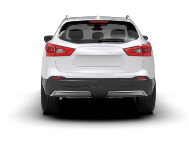 Araba beyaz arka planda izole edilmiş. 3D görüntüleme - illüstrasyon