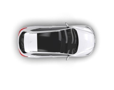 modern araba beyaz arka planda izole edilmiş