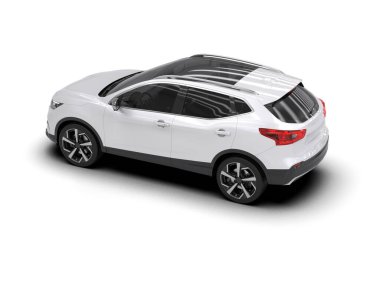 kırpma yolu ile beyaz arkaplan üzerinde modern araba