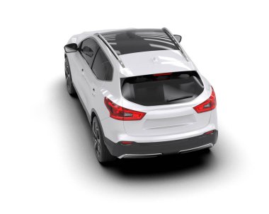 Beyaz spor araba - Önden Görünüm