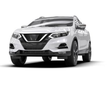 SUV - modern lüks aile - üç boyutlu illüstrasyon - üç boyutlu canlandırma