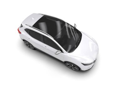 Beyaz arka planda beyaz modern araba